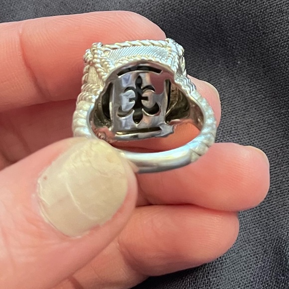 Judith Ripka Blue Quartz Doublet Ring; size 6.5 - Picture 5 of 7